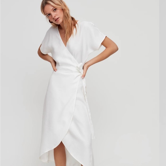 Wilfred Madeline linen-blend wrap dress - Picture 3 of 8